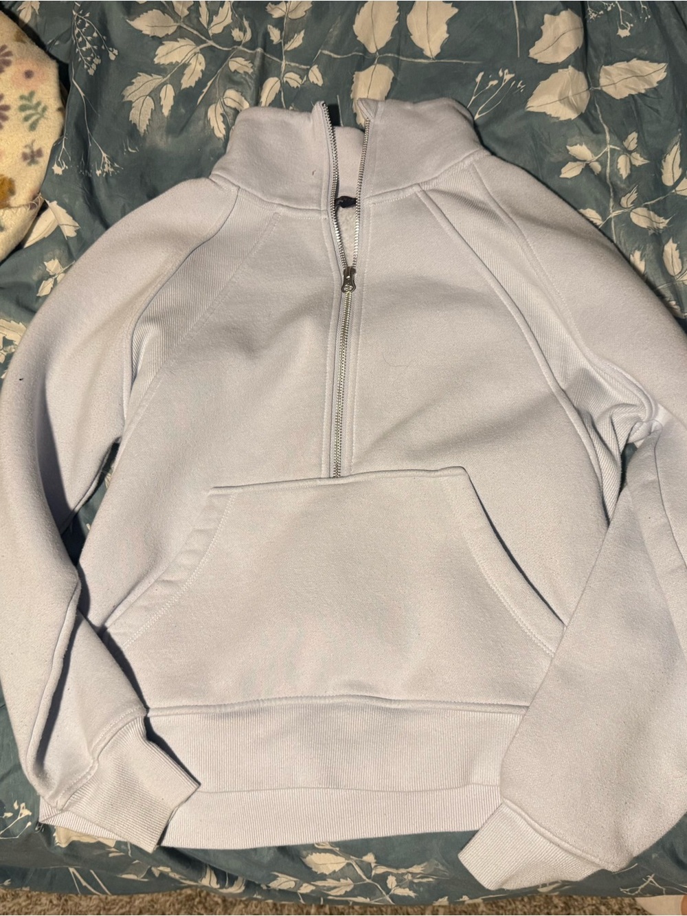 Danskin Light Blue Half-Zip Women's Pullover Hoodie